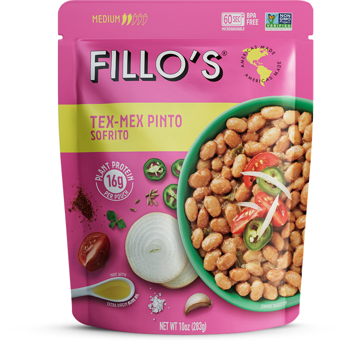 A package of Fillo's Tex-Mex Pinto Sofrito. 