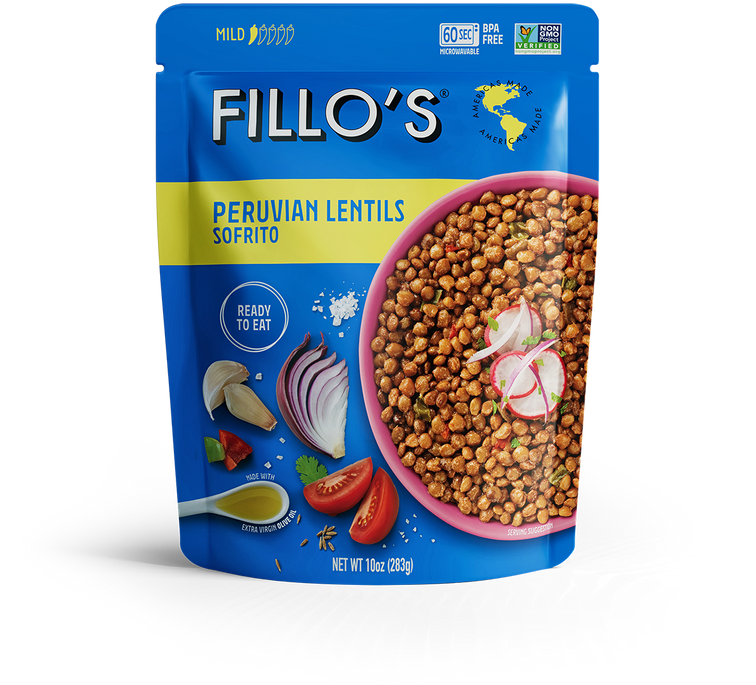 FILLO'S FILLO'S Peruvian Lentils, Single Pouch, 10 oz (Shelf-Stable) — product image