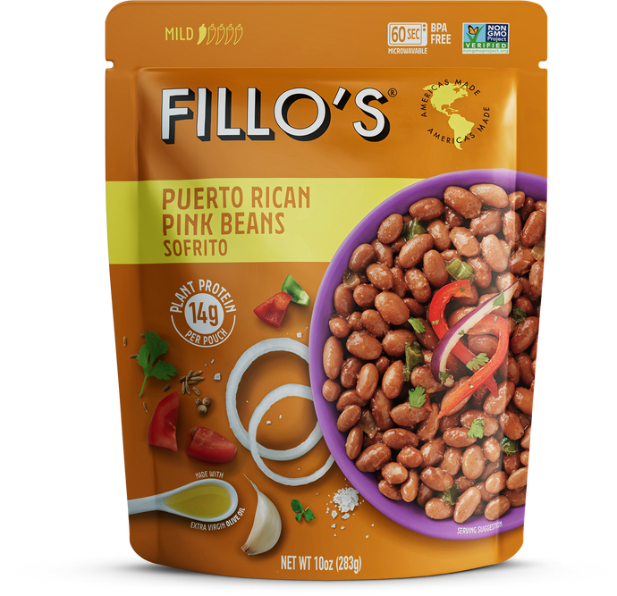 A package of Puerto Rican Pink Beans Sofrito. 