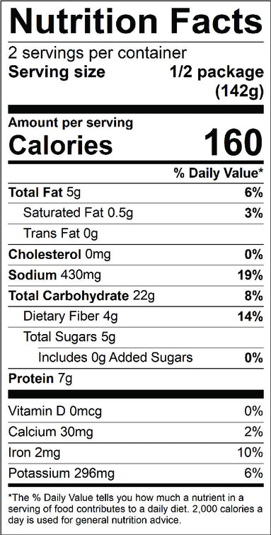 Load image into Gallery viewer, Panamanian Garbanzo Sofrito back label nutrition facts.

