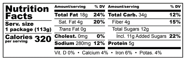 Load image into Gallery viewer, Fillos Mexican Chocolate Almond Nutrition Facts
